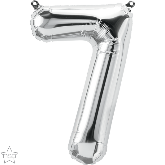 Silver No 7 Balloon - 16" Foil