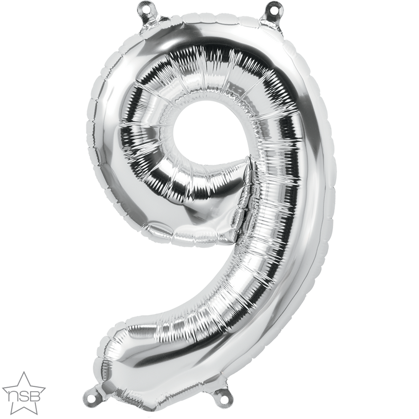 Silver No 9 Balloon - 16" Foil