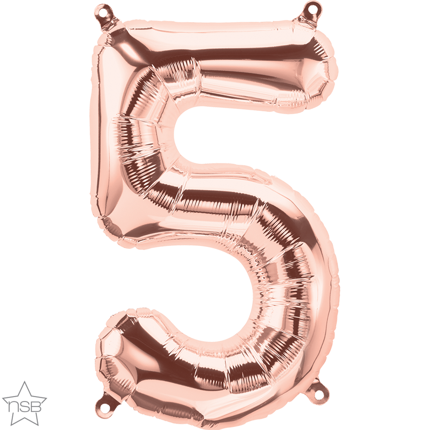 Rose Gold Number 5 Balloon - 16" Foil