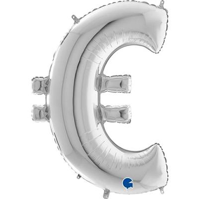 Silver "€" Symbol - 40" Foil