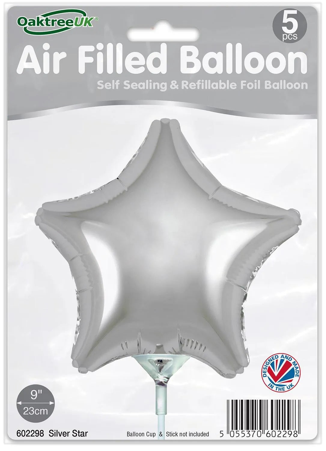 Silver Star 9" Packaged x 5pcs