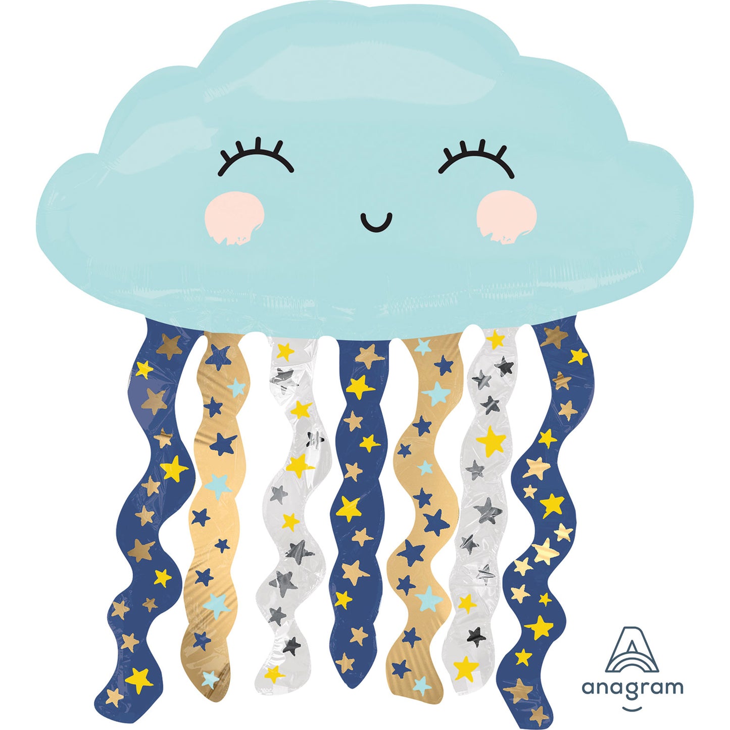 Satin Twinkle Little Star Supershape Balloons - (30"x 18") Foil