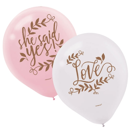 Love & Leaves Balloons - 11" latex (6ct)