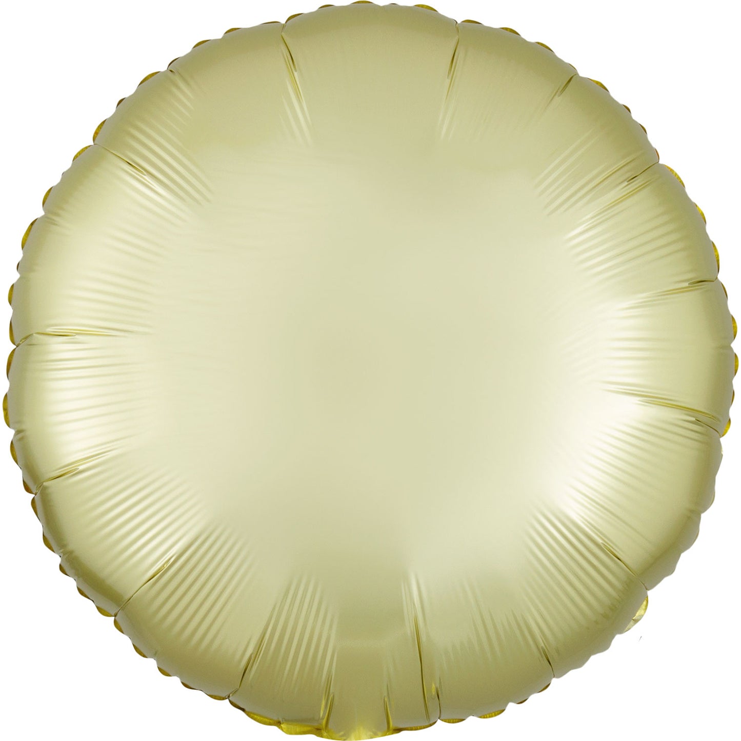 Pastel Yellow Satin Luxe Round Balloon - Foil