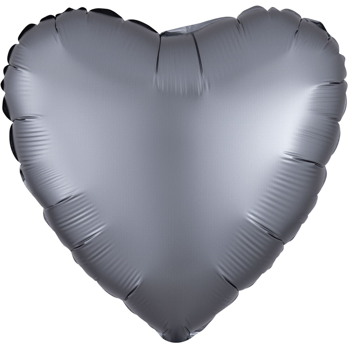 Graphite Heart Satin Luxe Balloon - 18"Foil