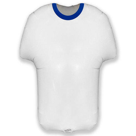 Sports Shirt White/Blue Metallic Shape - 24" Foil