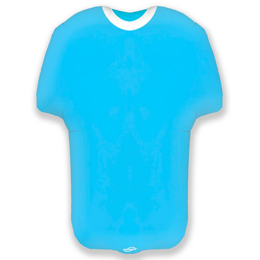 Sports Shirt Light Blue Metallic Shape - 24" Foil