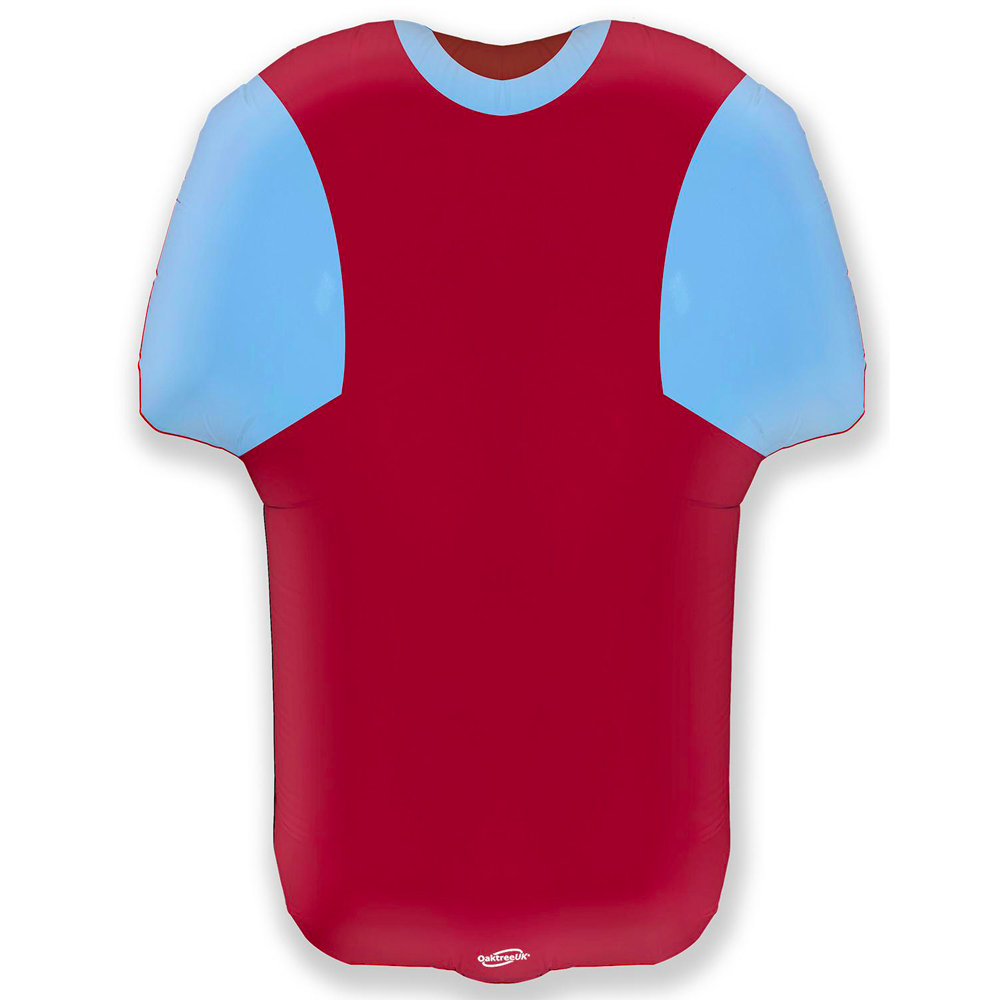 Sports Shirt Blue/Claret Metallic Shape - 24" Foil