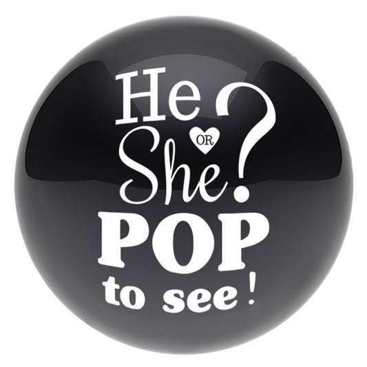 He or She Pop to See Balloons - 24" Latex