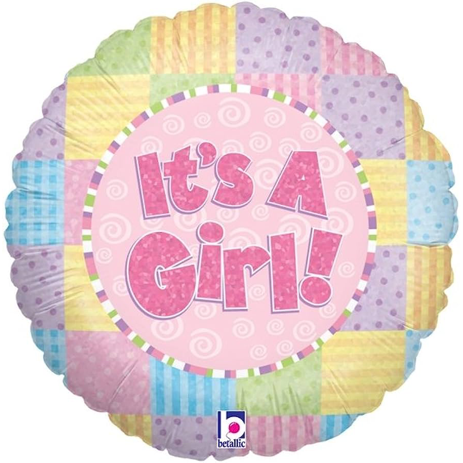 Patchwork Baby Girl Balloon - 18" Foil UNPackaged