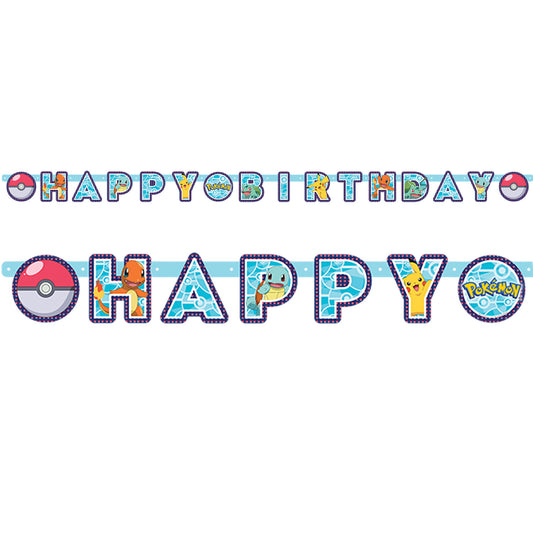 Pokémon Happy Birthday Letter Banners 2.18m - 1ct