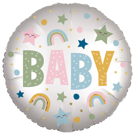 Natural Baby Satin Infused Balloon - 18" Foil