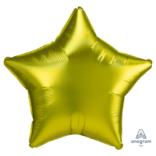 Lemon Satin Luxe Star Balloon - 18" Foil