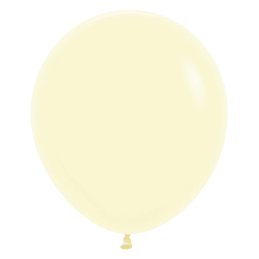 Pastel Matte Solid Yellow 620 Balloons - 18" Latex (25ct)
