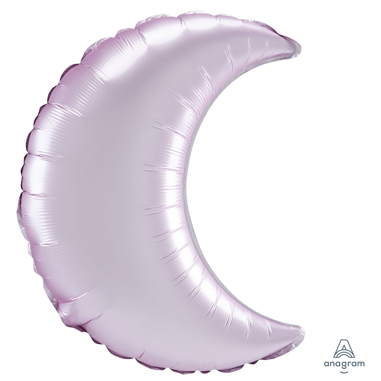 Satin Pink Crescent Supershape Balloon - 26"/53cm Foil (3ct)