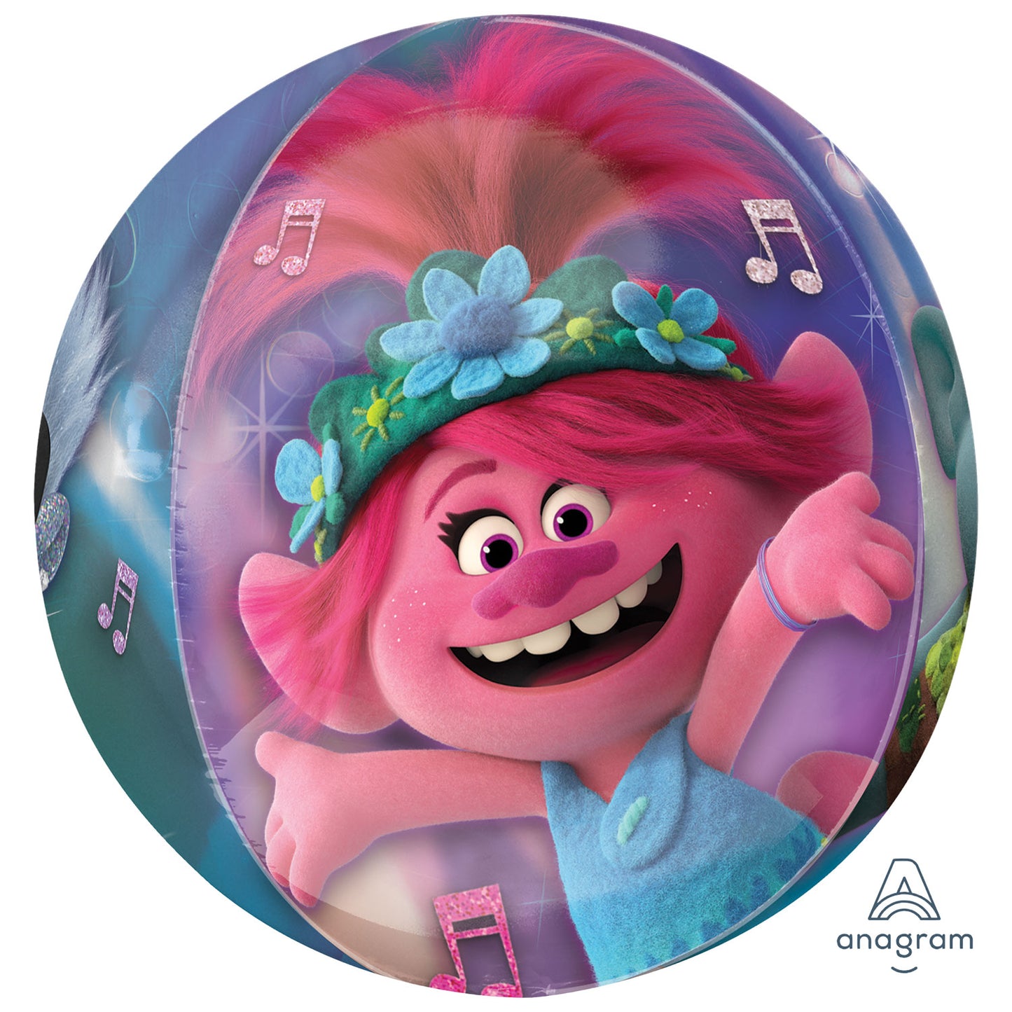 Trolls World Tour Clear Orbz Balloon - (15" x 16") Foil