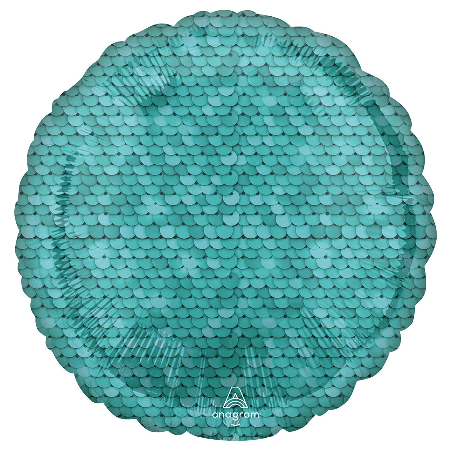 Ocean Blue Sequins Standard Balloons - 18" foil