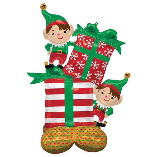 Christmas Elves AirLoonz - Foil Balloons 36"/91cm w x 53"/134cm h