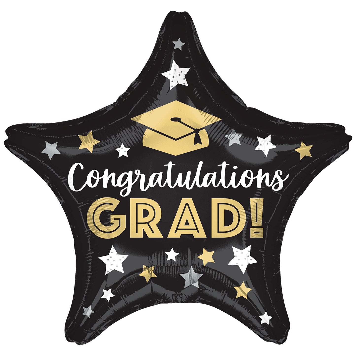 Congratulations Grad Stars Standard Balloon - 18" Foil