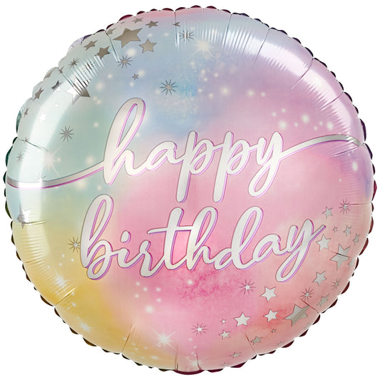 HAPPY Birthday Luminous Supershape - 28"/71cm Foil