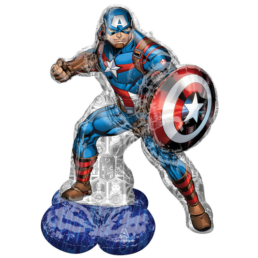 Captain America AirLoonz Balloons- Foil 37"/93cm w x 58"/147cm