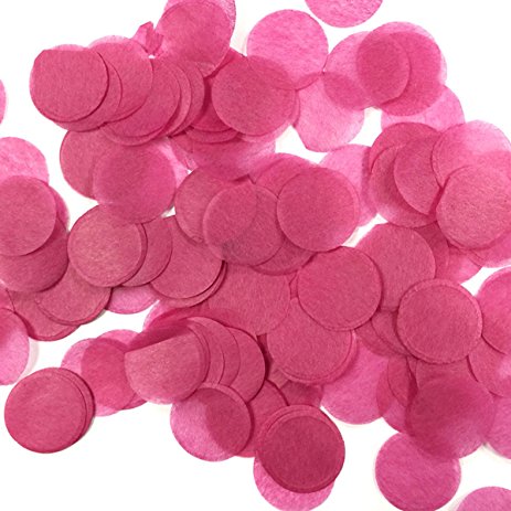 Fuchsia Circle Tissue Paper Confetti - 25mm (100g)