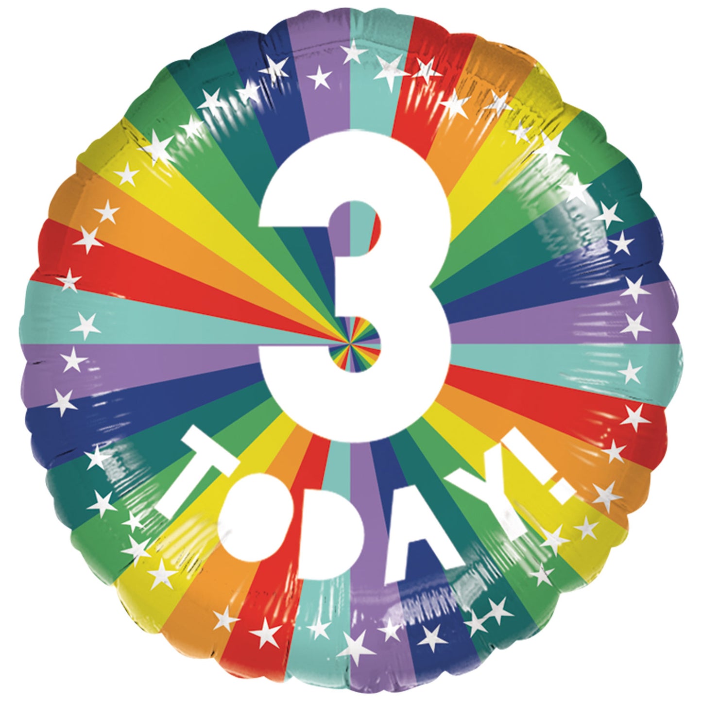 3rd Birthday Bright Rainbow Standard Foil - 18" Foil