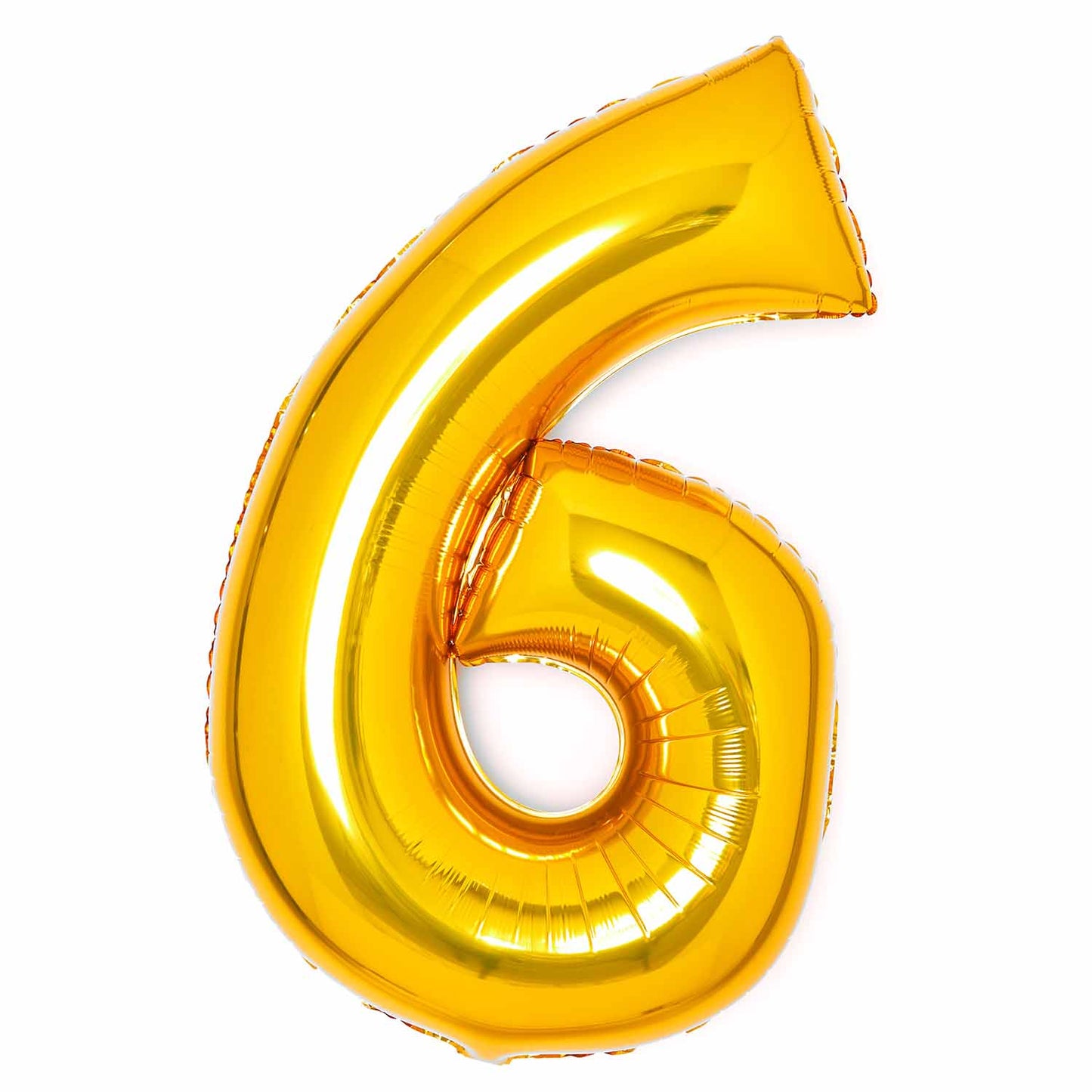 Gold Number 6 Balloon - 34" Foil
