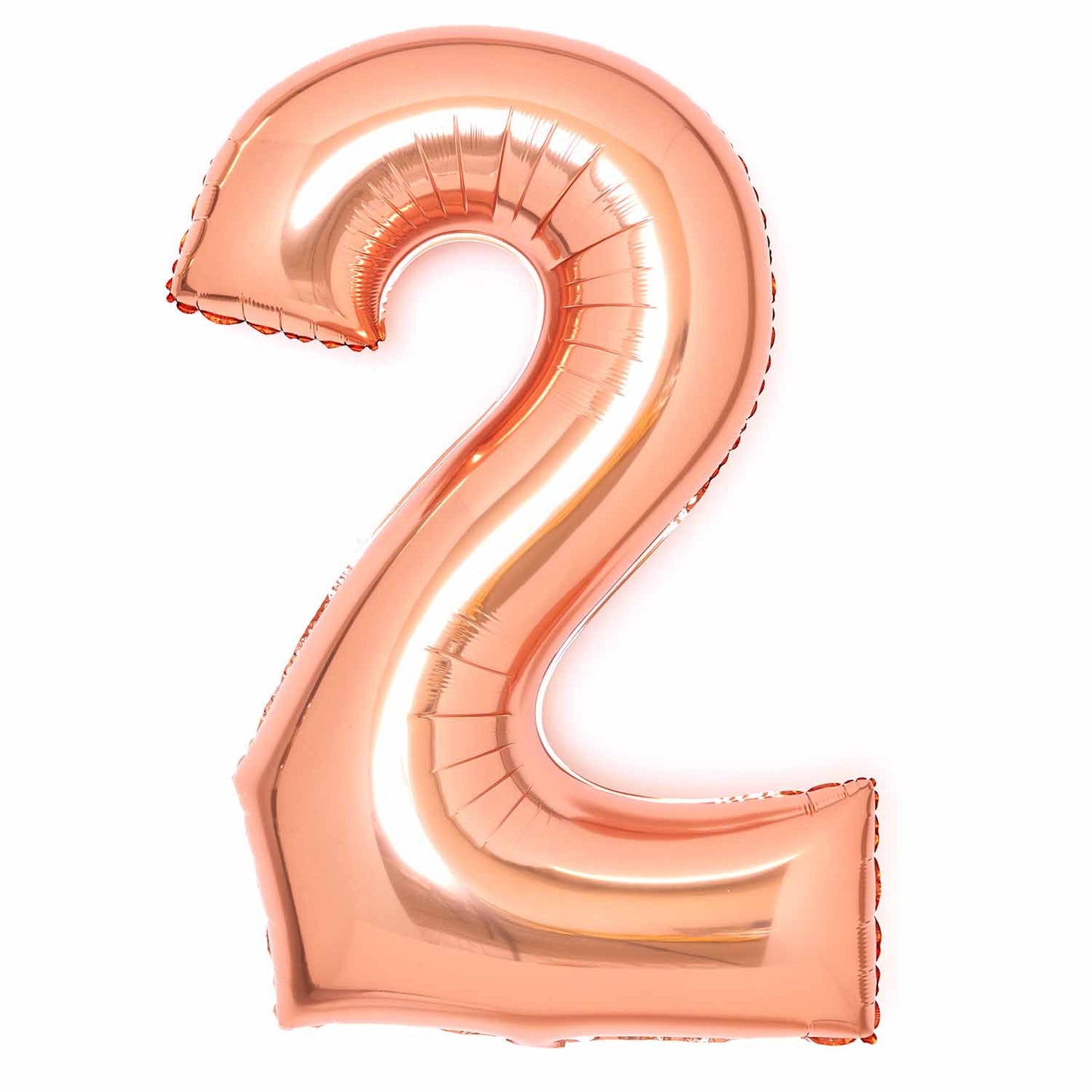 Rose Gold Number 2 Balloon - 34" Foil