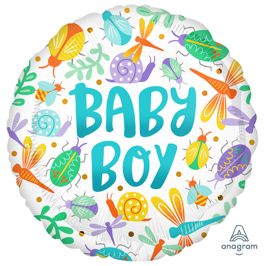 Baby Boy Watercolour Foil Balloons - Foil 18"