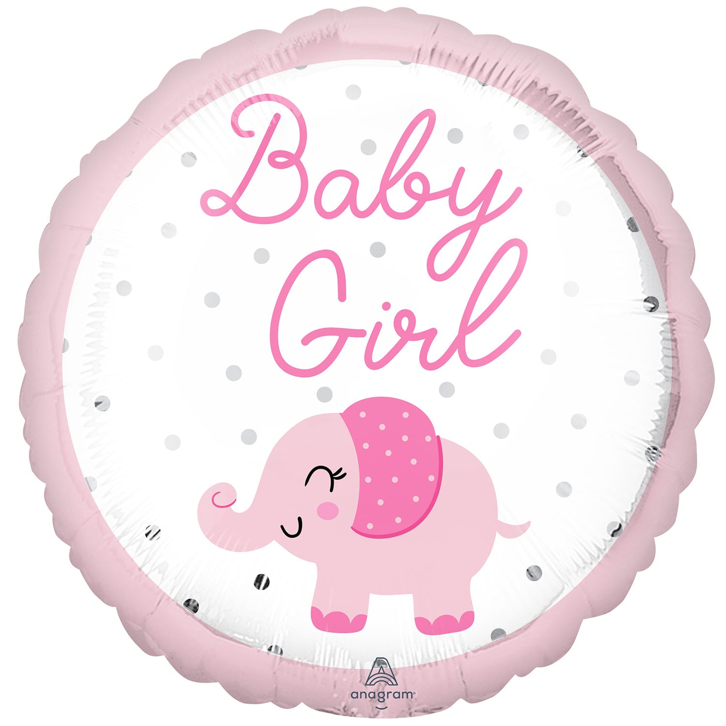 Baby Girl Elephant Foil Balloons - Foil 18"