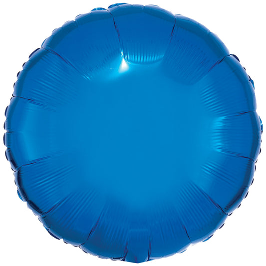 Metallic Blue Round Standard Foil - 18" foil (10 Pack)