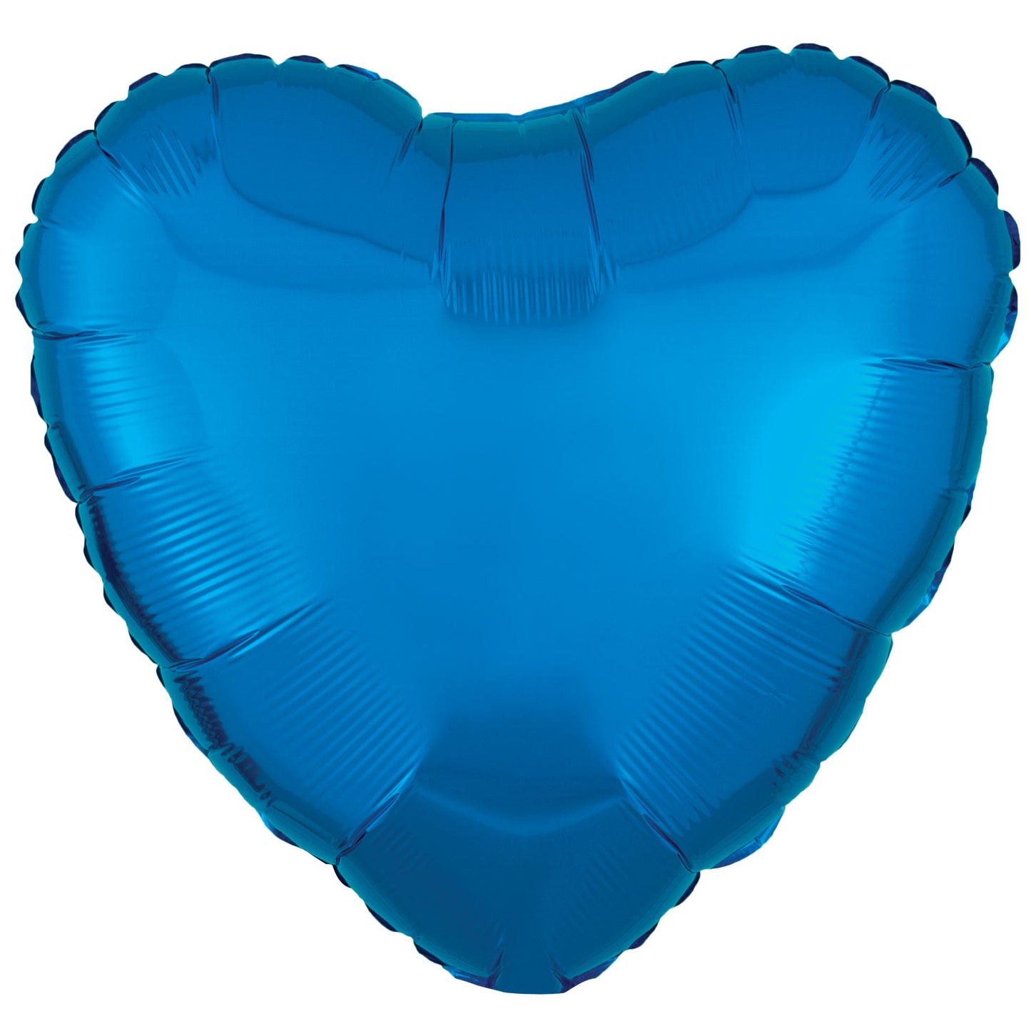 Metallic Blue Heart Standard Foil - 18" foil (10 Pack)