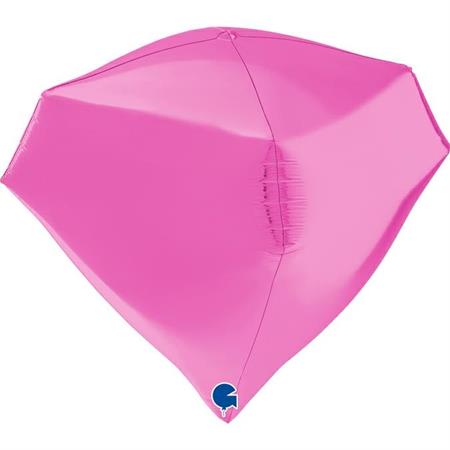 Fuchsia 4D-Gem Balloon - 18" Foil
