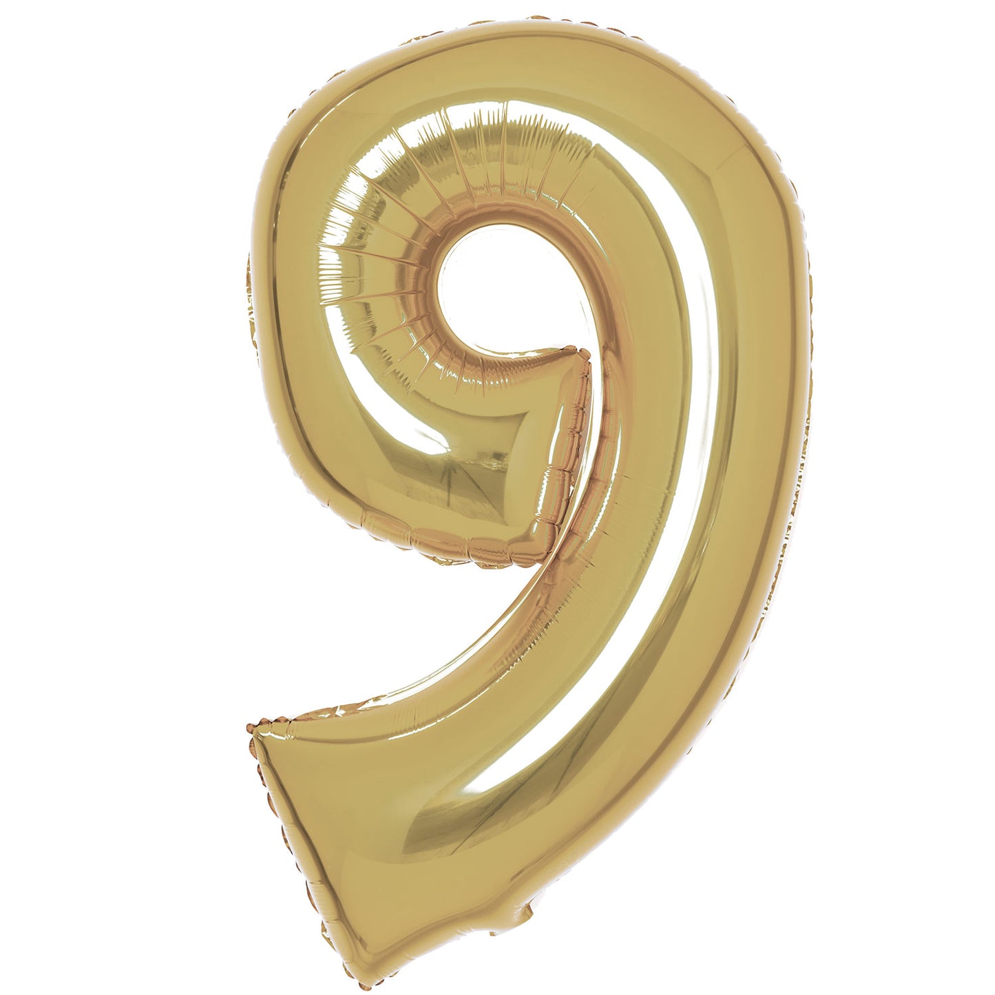 White Gold Number 9 Balloon - 34" Foil