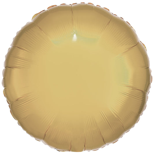 Metallic White Gold Round Standard - 18" Foil (10 Pack) UnPackaged
