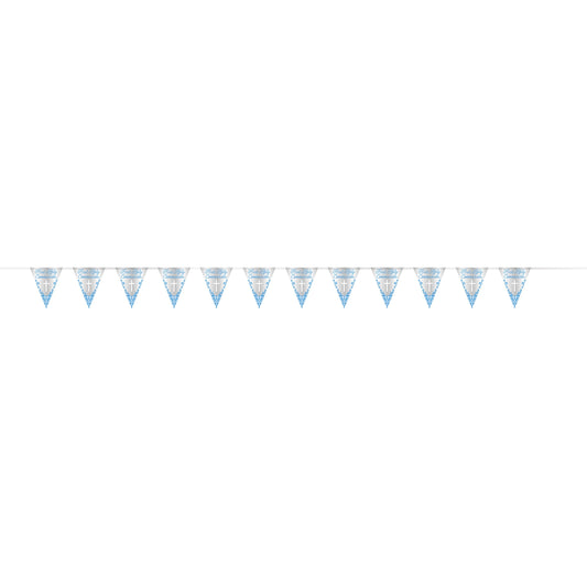 Communion Blue Foil Flag Banner 9ft - (1ct)