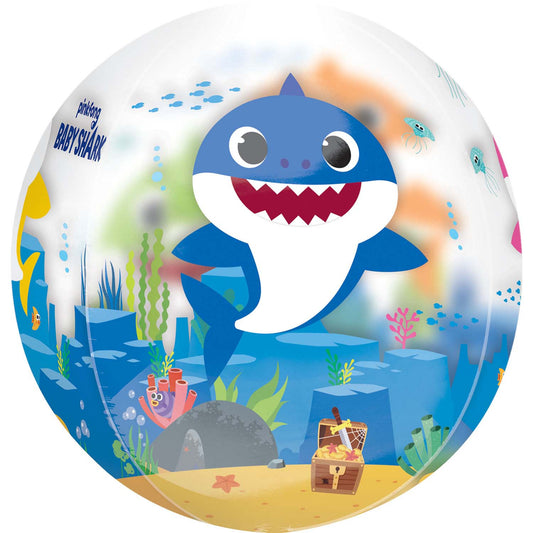 Baby Shark Clear Balloon - Orbz 15"/38cm x 16"/40cm