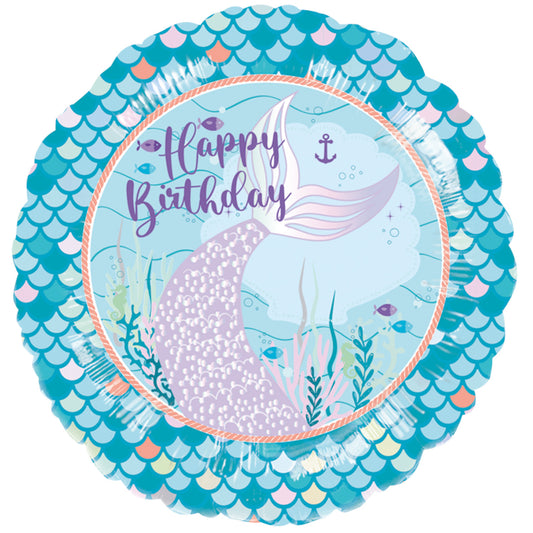 Mermaid Tales Happy Birthday Standard - 18" Foil