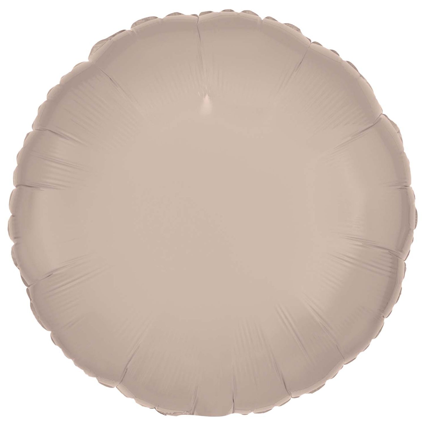 Silk Lustre Latte Round Standard Foil - 18" foil (10 Pack) UnPackaged