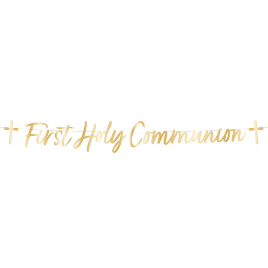 Botanical Celebration Communion Card Letter Banner 1.6m - (1ct)