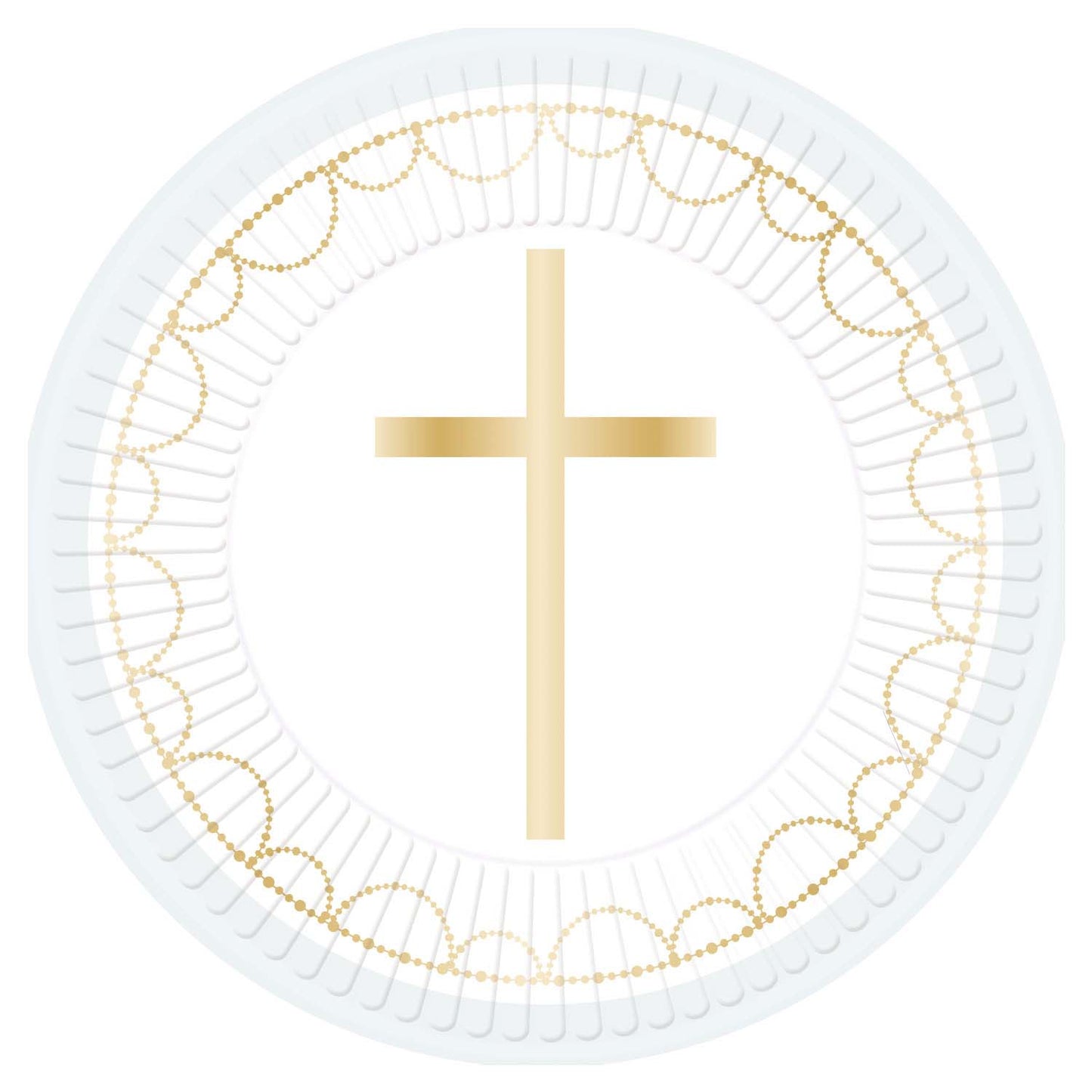 Blue Botanical Celebration Paper Plates 23cm - 8CT