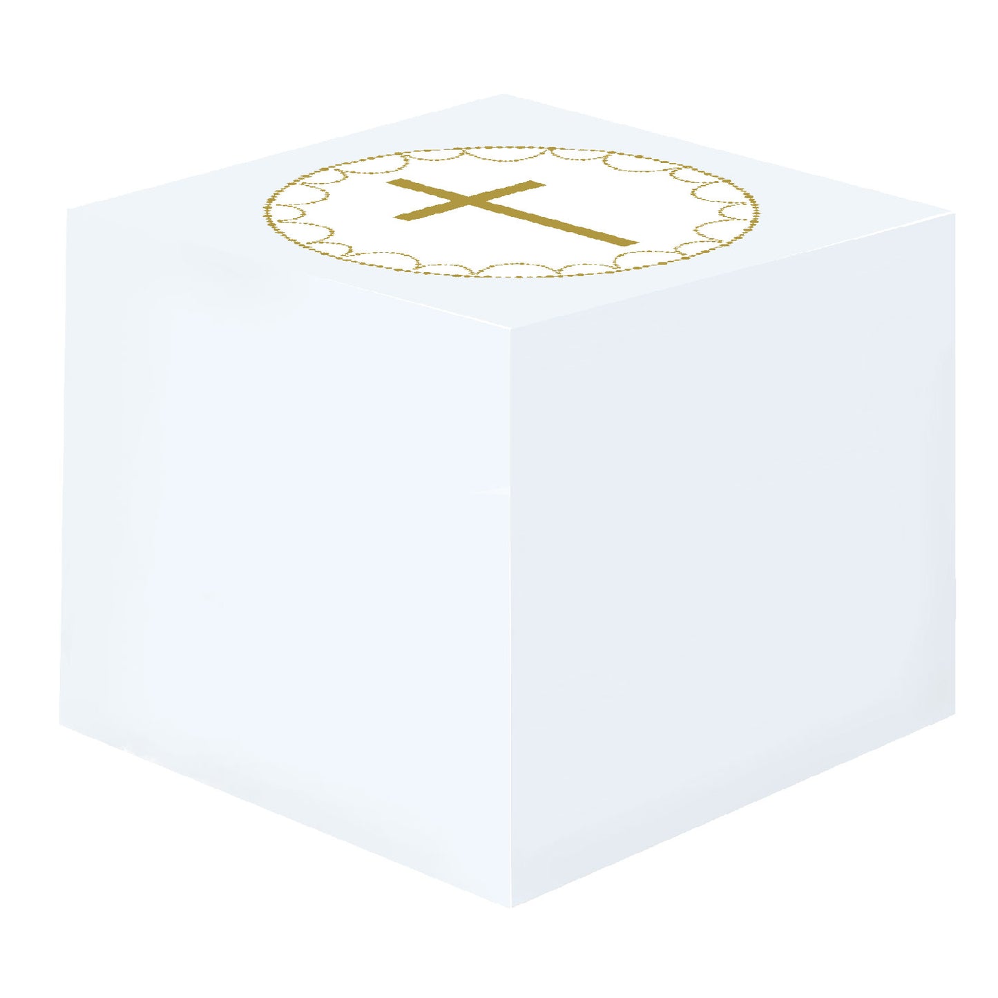 Blue Botanical Celebration Favour Boxes - 63.5mm x 63.5mm x 63.5mm - 8ct