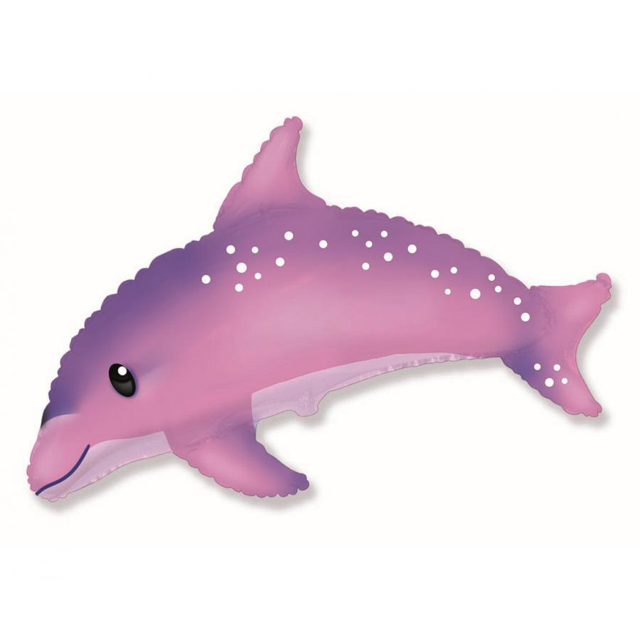Mini Pink Cute Dolphin Balloon - 14" Foil