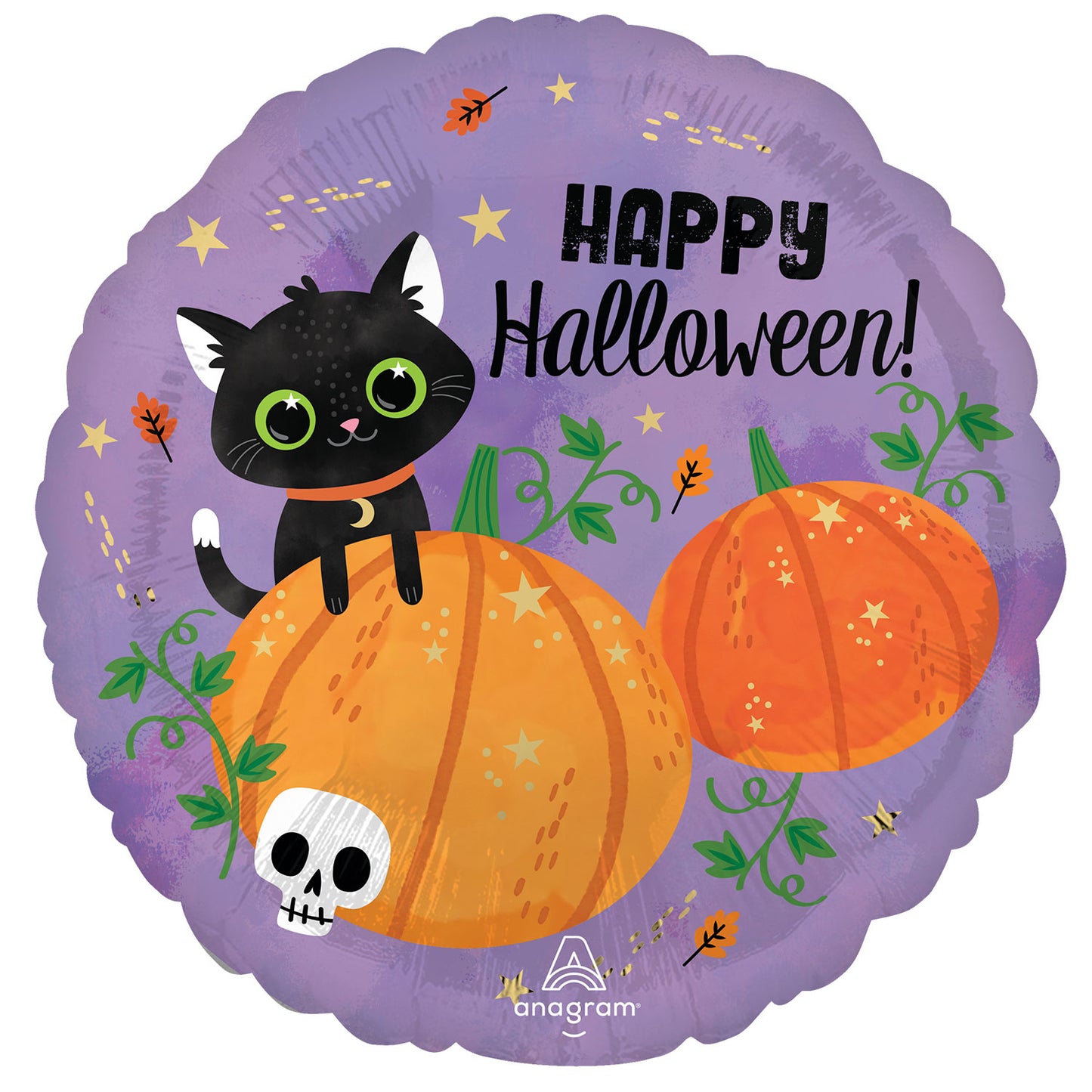 Halloween Cats and Pumpkin - Foil 18"