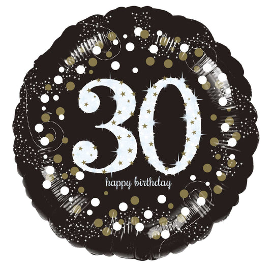 Age 30 Birthday Sparkling Celebration Balloon - 18" Foil