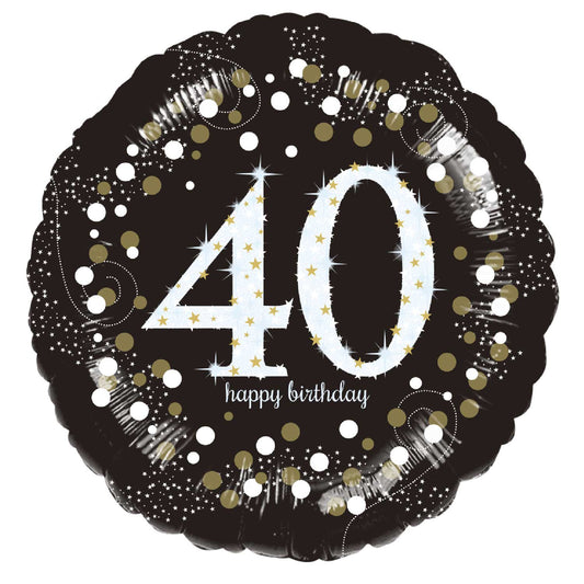 Age 40 Birthday Sparkling Celebration Balloon - 18" Foil