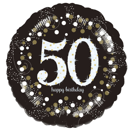 Age 50 Birthday Sparkling Celebration Balloon - 18" Foil