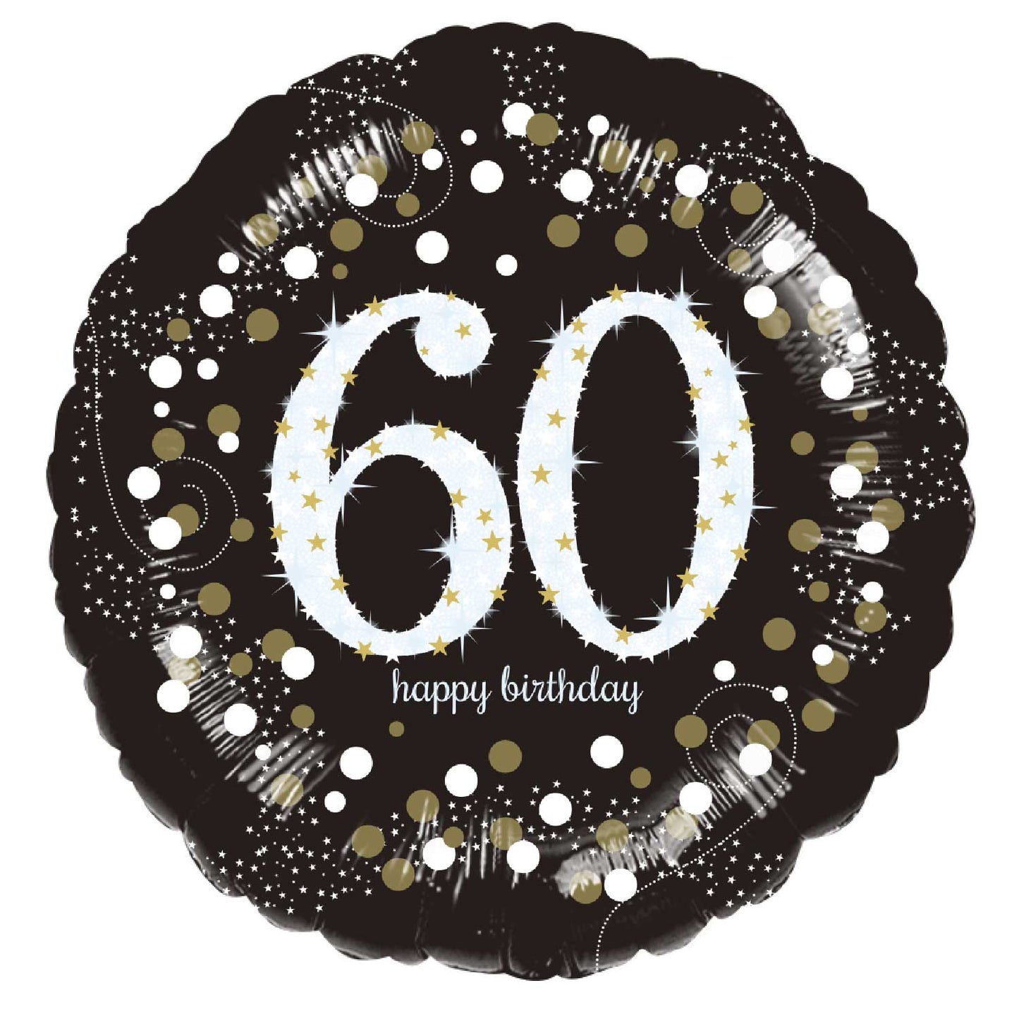Age 60 Birthday Sparkling Celebration Balloon - 18" Foil