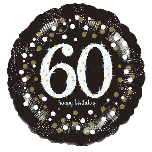 Age 60 Birthday Sparkling Celebration Balloon - 18" Foil